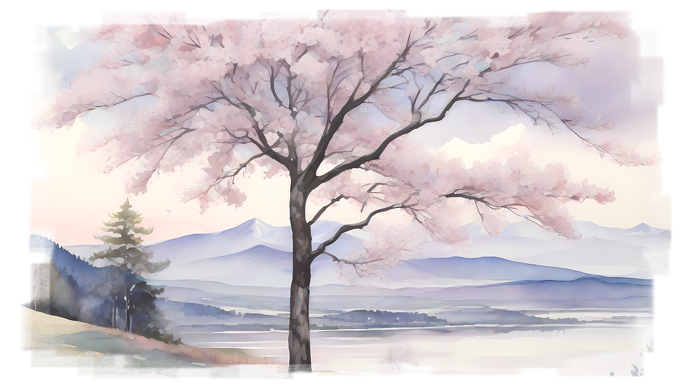 Baum mit pinken Blüten